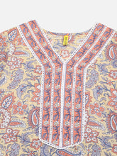 Women Cotton Floral Printed Kurta Trousers-VKSKD1457A